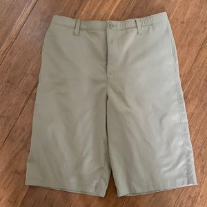 Under Armour shorts, size youth 20, stretch, khaki
